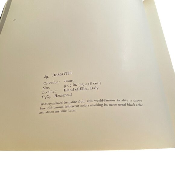 Minerals Natures Fabulous Jewels By Arthur Court & M. H. Abrams Hardcover Book - Picture 3 of 10